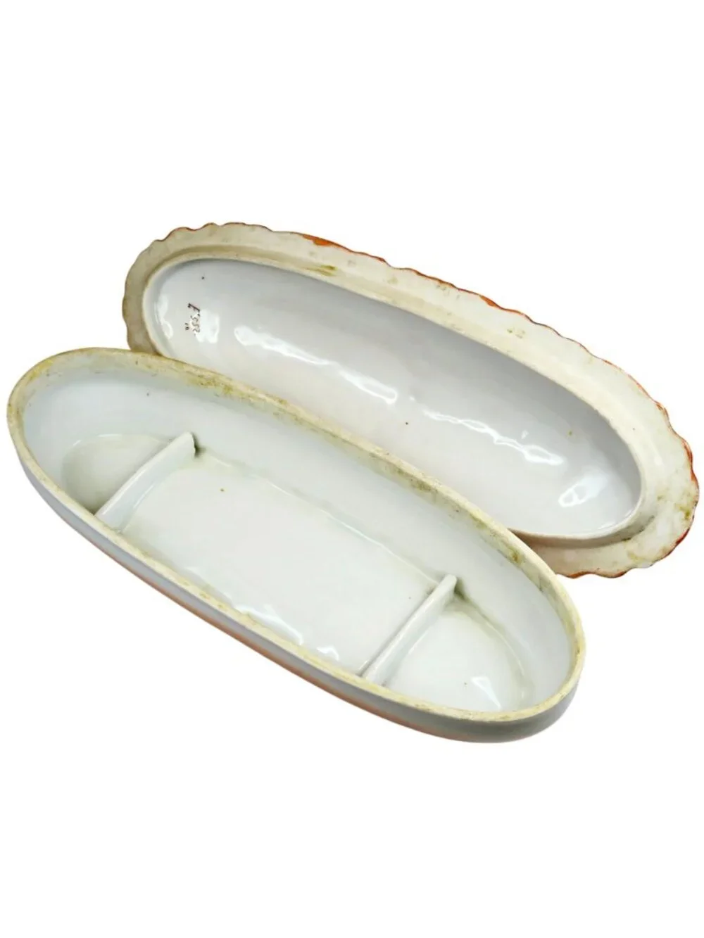 Vintage Luster-Style Covered Vanity Dishes – Rosebud Motif, Hand-Numbered Pair